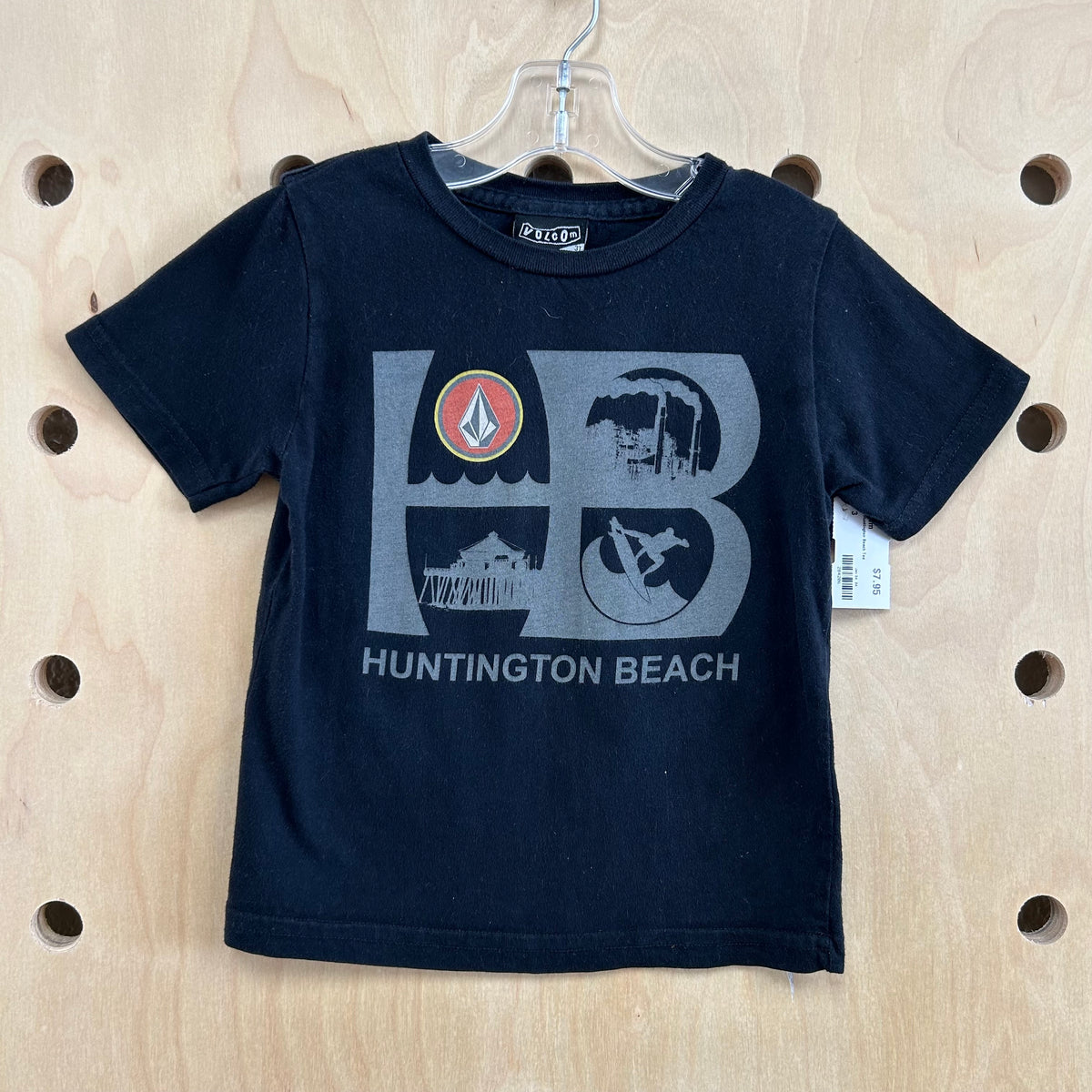 Black Huntington Beach Tee