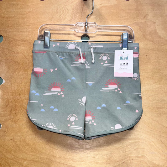 Green Suns Drawstring Swim Shorts