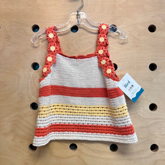 Floral Strap Crocheted Tank