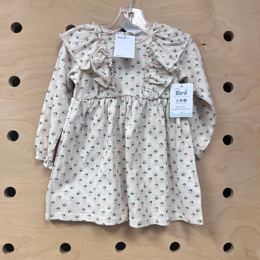 Cream Floral Gauze Dress NEW!