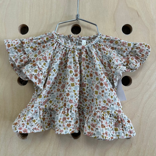 Beige Floral Top
