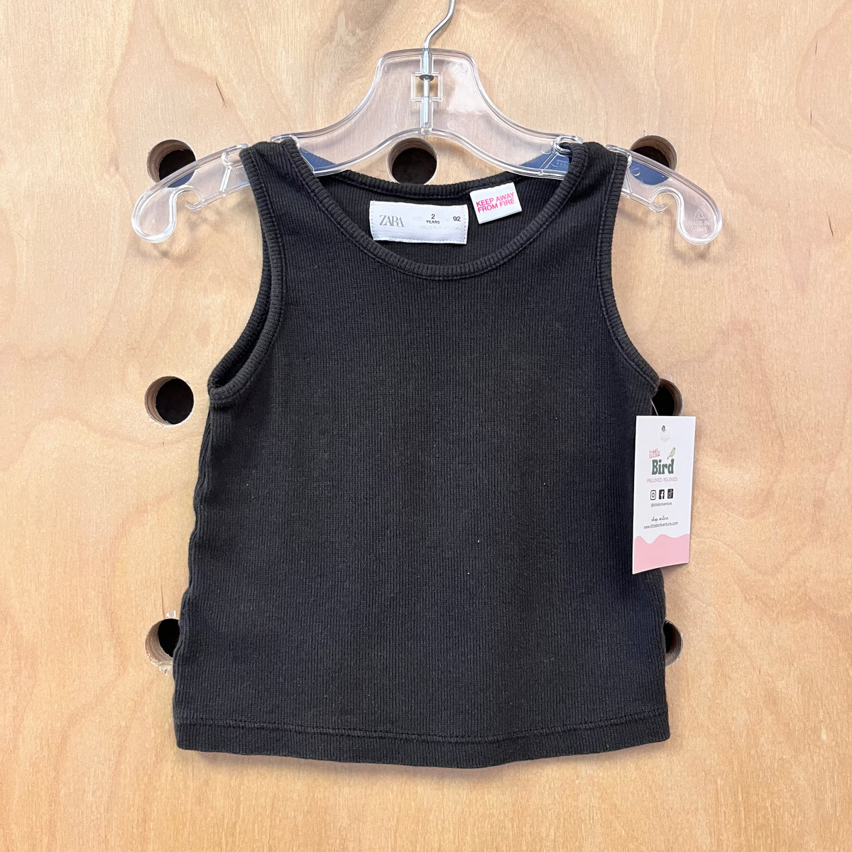 Black Ribbed Tank