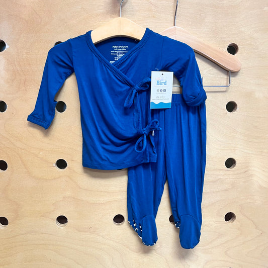 Sapphire Bamboo Footies Outfit