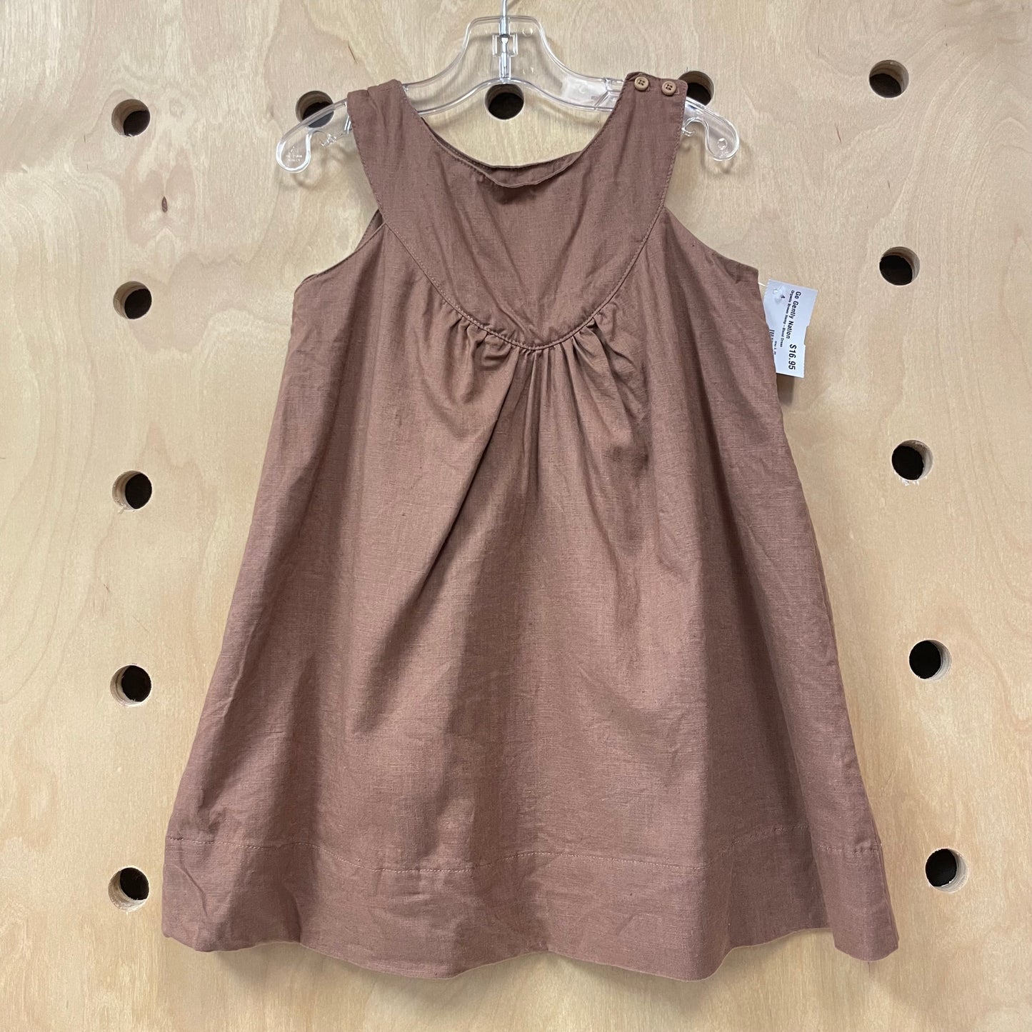 Organic Brown Hemp-Blend Dress