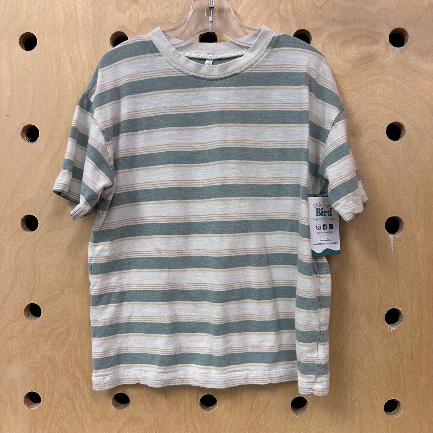 Blue & Tan Striped Tee