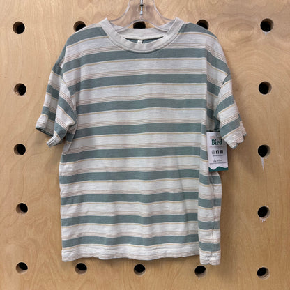 Blue & Tan Striped Tee