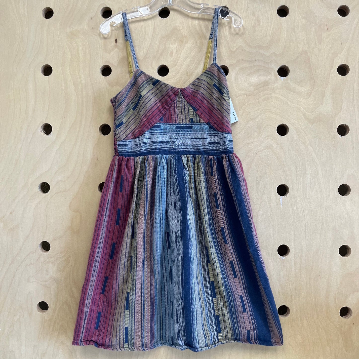 Blue Striped Serape Dress