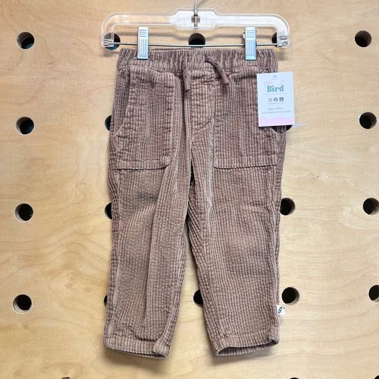 Organic Brown Cord Drawstring Pants