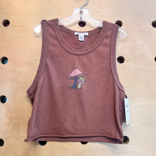 Brown Mushrooms Crop Tank