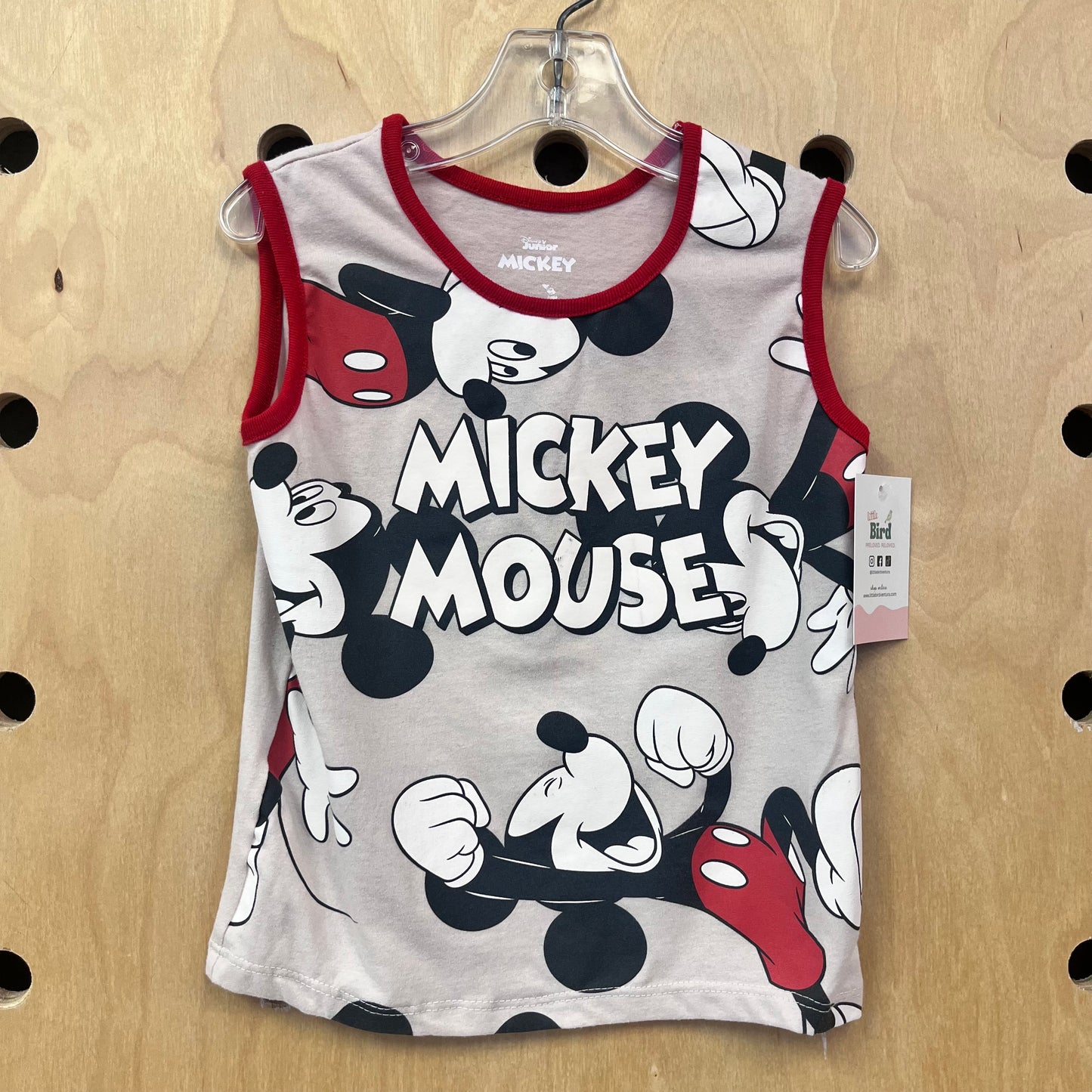 Red & Beige Mickey Tank