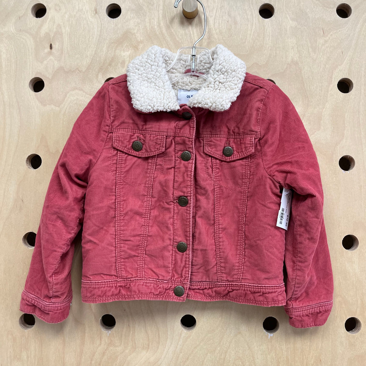 Pink Sherpa Lined Cord Jacket