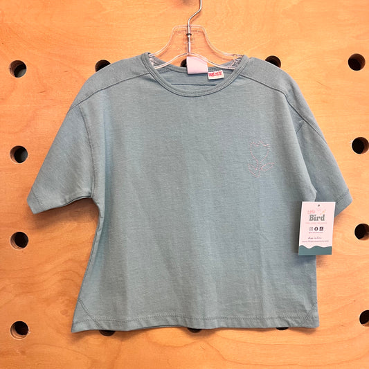 Blue Embroidered Tulip Tee NEW!