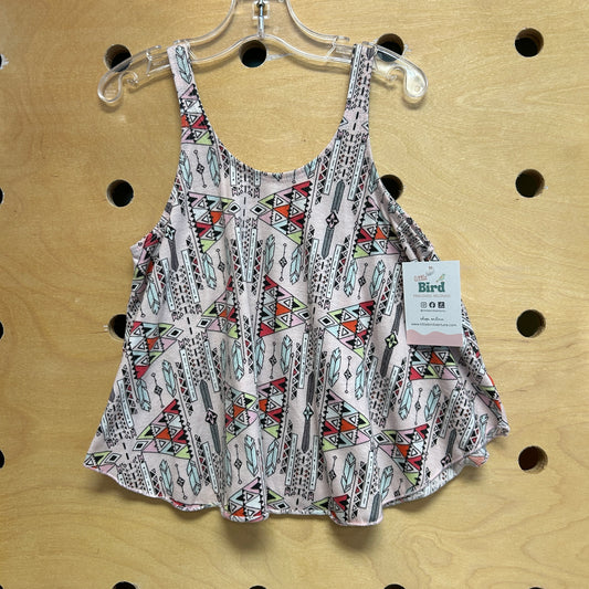 Pink Tribal Print Flowy Tank