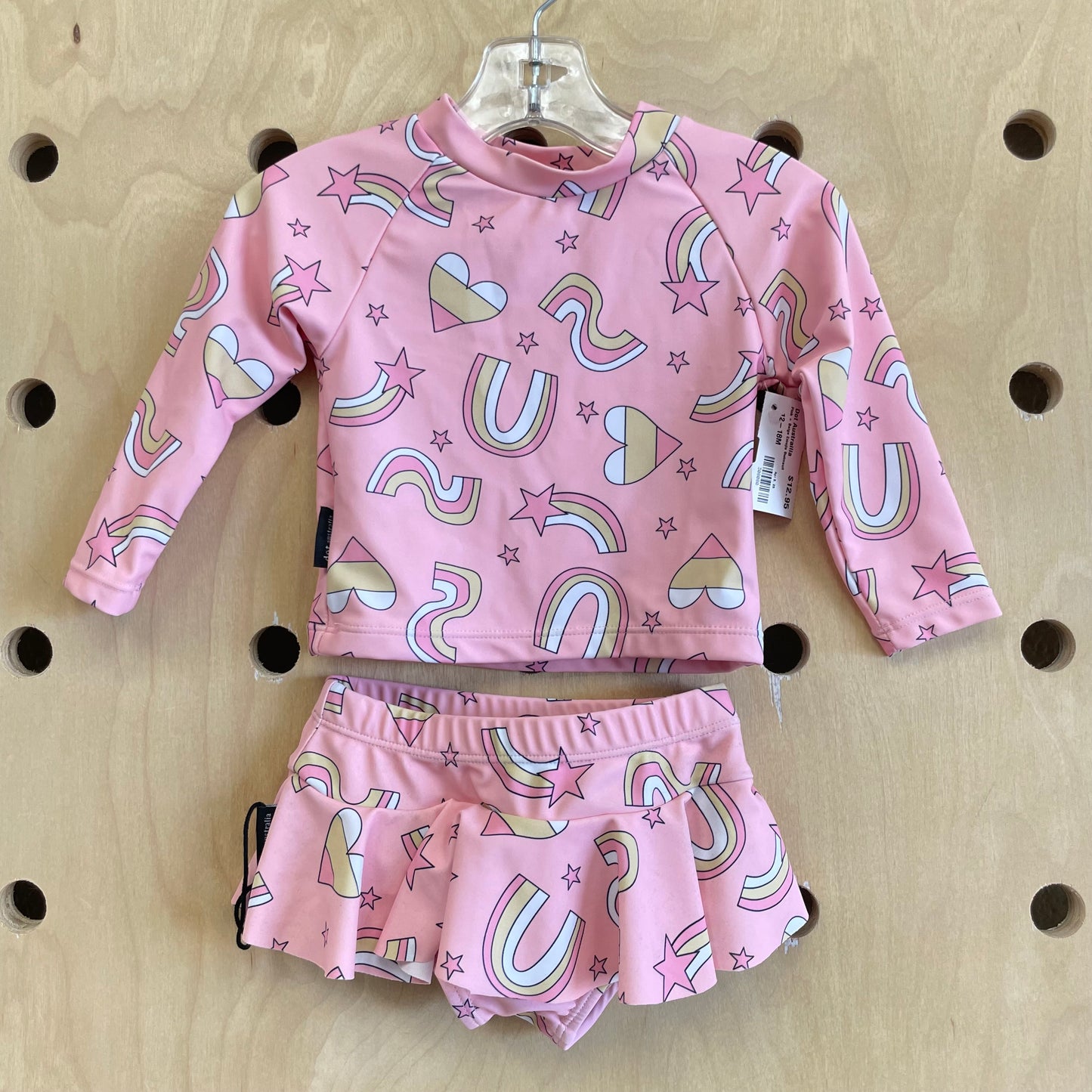 Pink + Beige Emojis Swimsuit