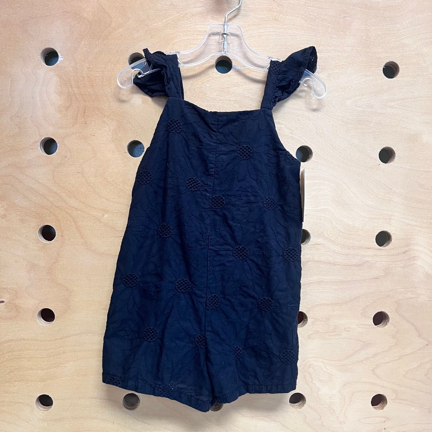 Lined Open Stitch Sunflowers Romper
