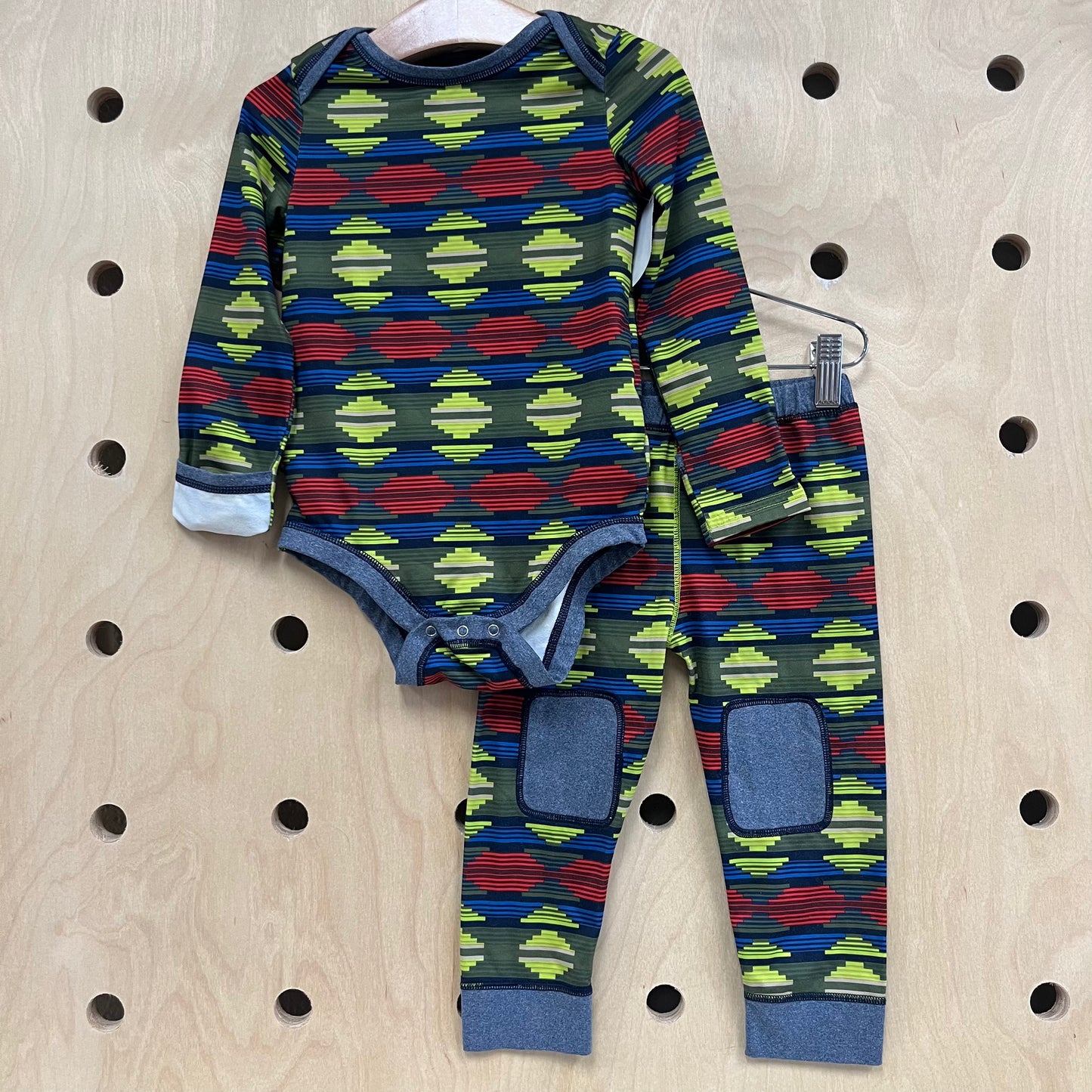 Green Striped Capilene Outfit