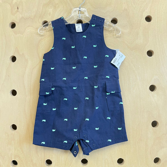 Blue + Mint Whales Romper NEW!