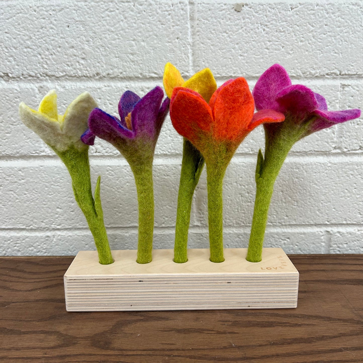 Felt Flowers in a Row