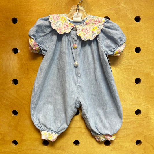 Little Me Chambray Romper