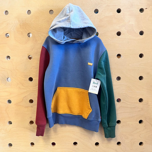 Blue Colorblock Hoodie