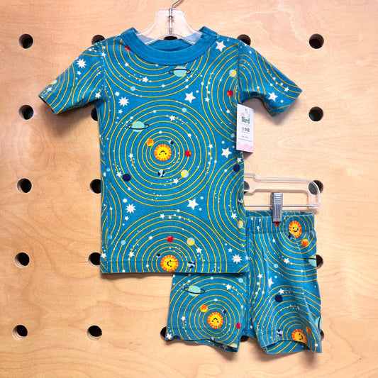Organic Teal Planets Pajamas