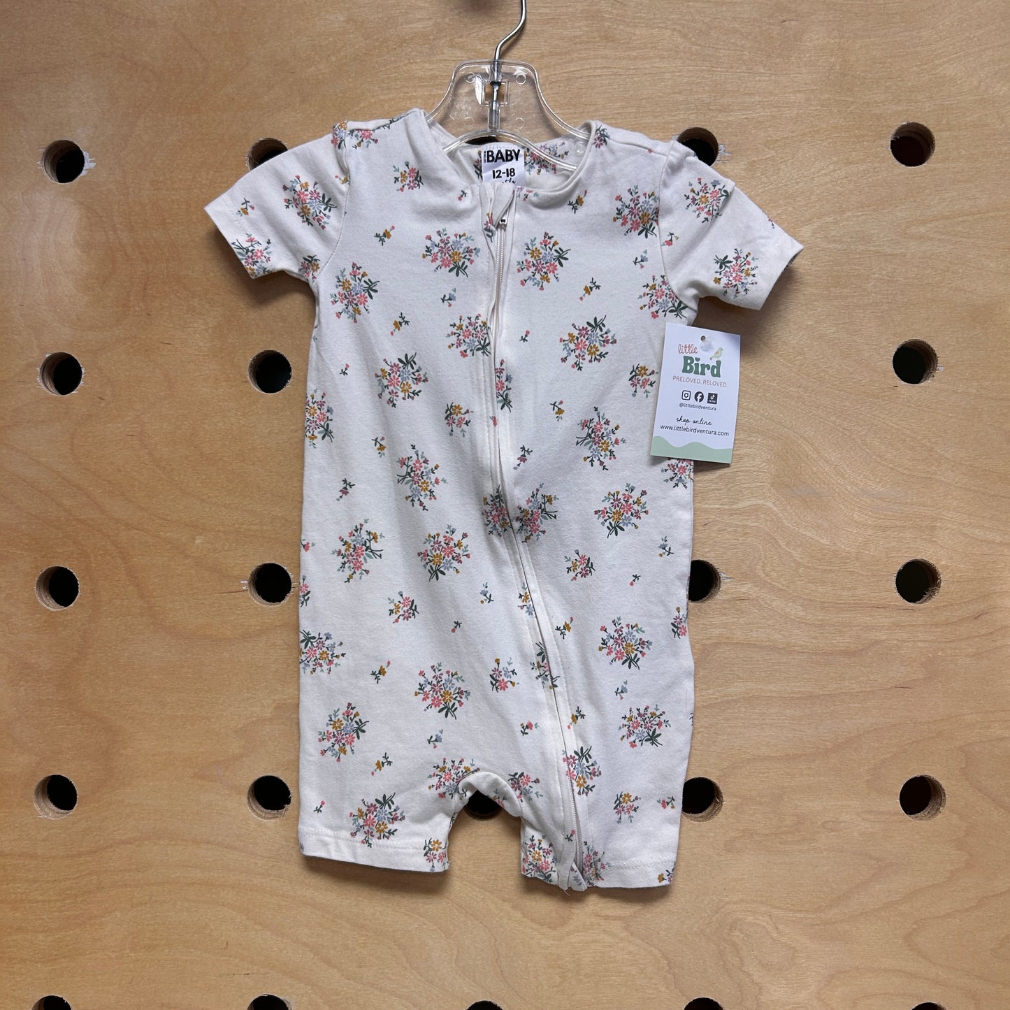 Cream Floral Romper