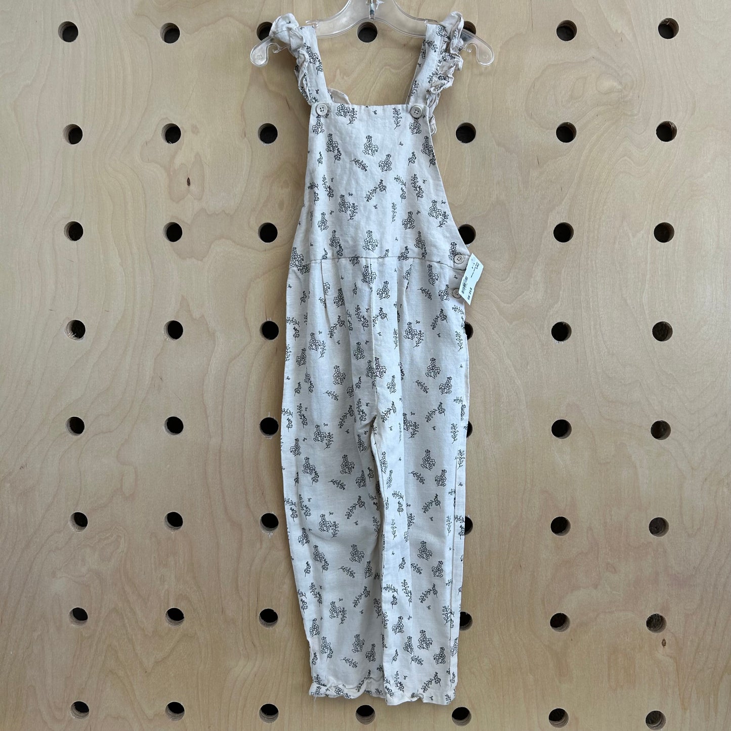 Cream Sprigs Overalls