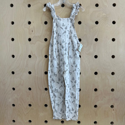 Cream Sprigs Overalls