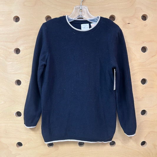 Navy & Cream Trim Sweater