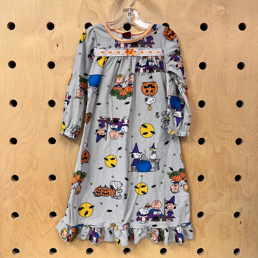 Grey Fleece Halloween Nightgown
