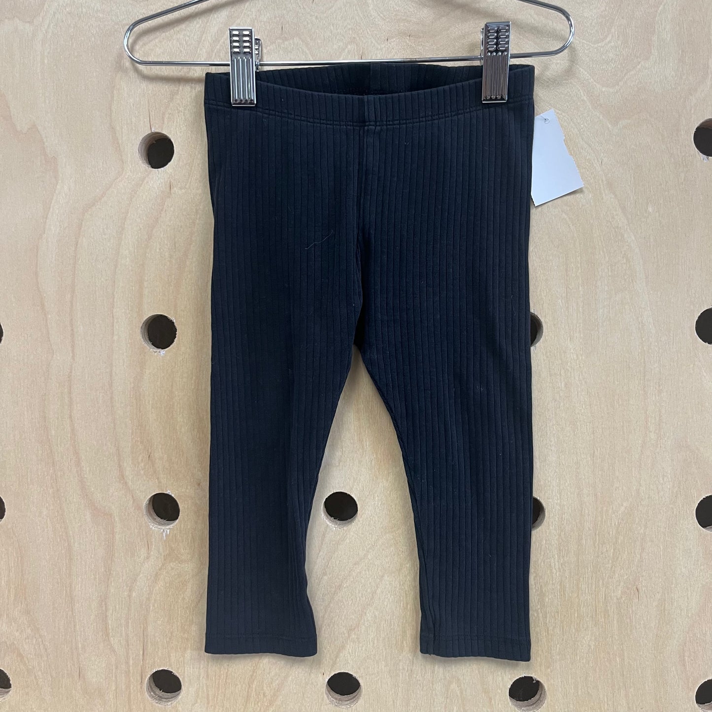 Black Ribbed Leggings