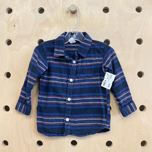 Blue & Red Striped Flannel