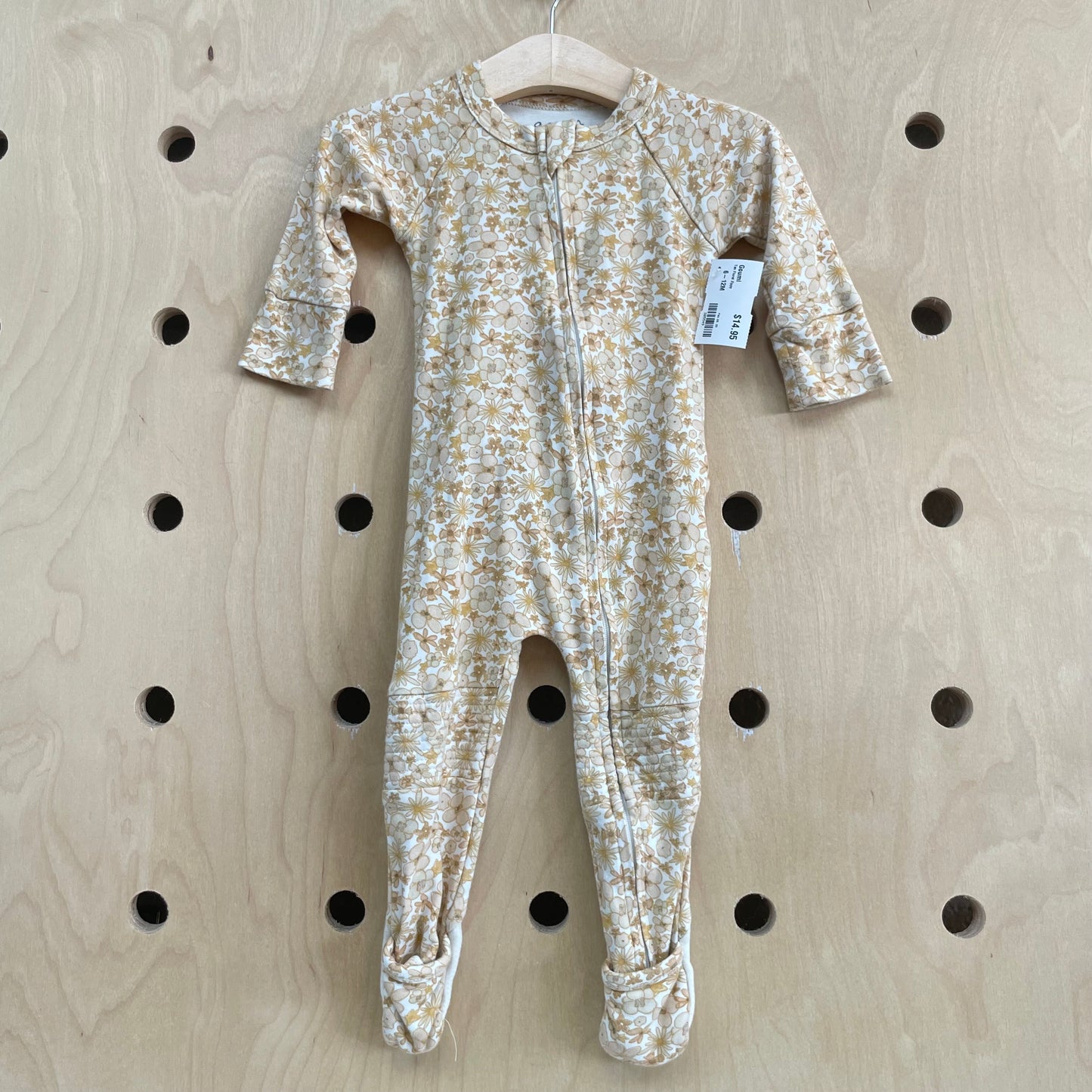 Tan Floral Zippy
