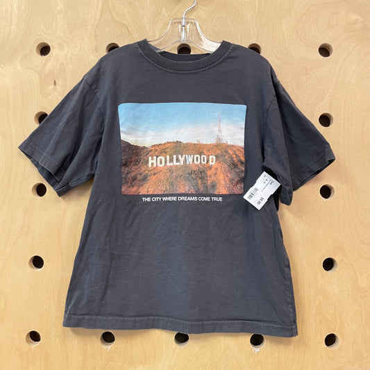Grey Hollywood Sign Tee