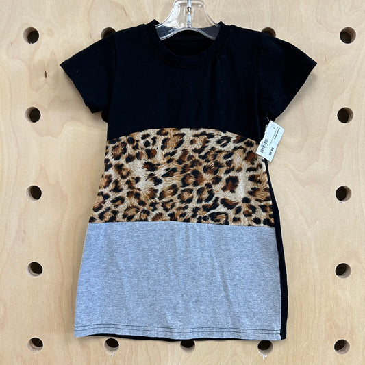 Black & Grey Animal Print Dress