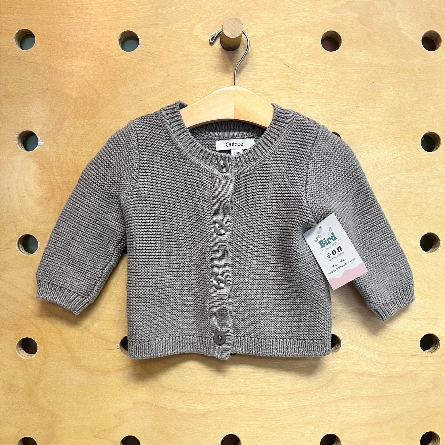 Organic Grey Cardigan