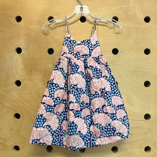 Blue/Red Floral Mazzy Dress