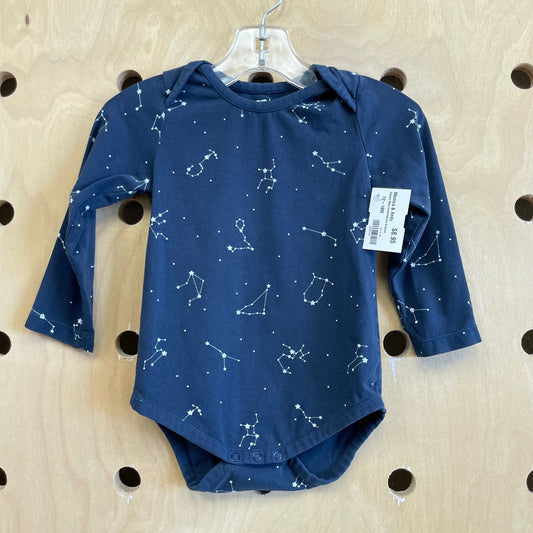 Organic Navy Constellations Bodysuit