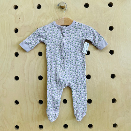 Lavender Floral Footies