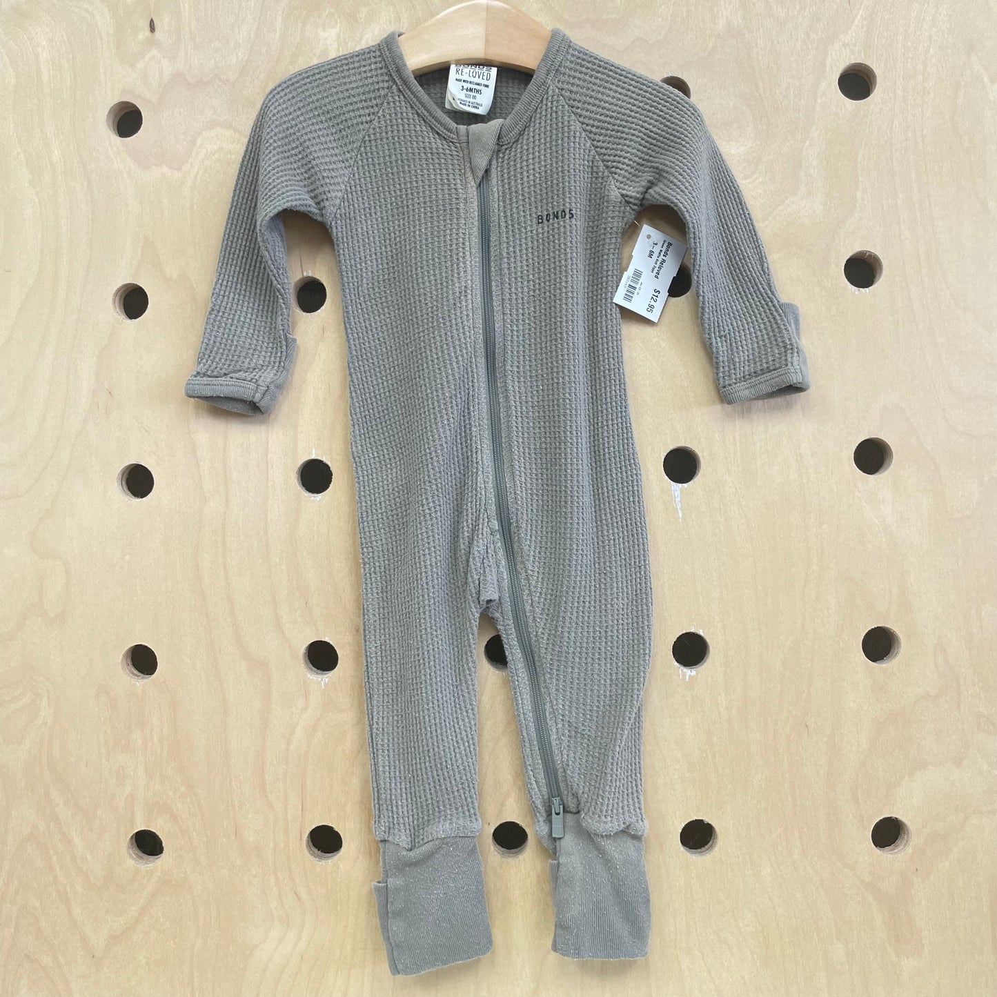 Green Waffle Knit Zippy