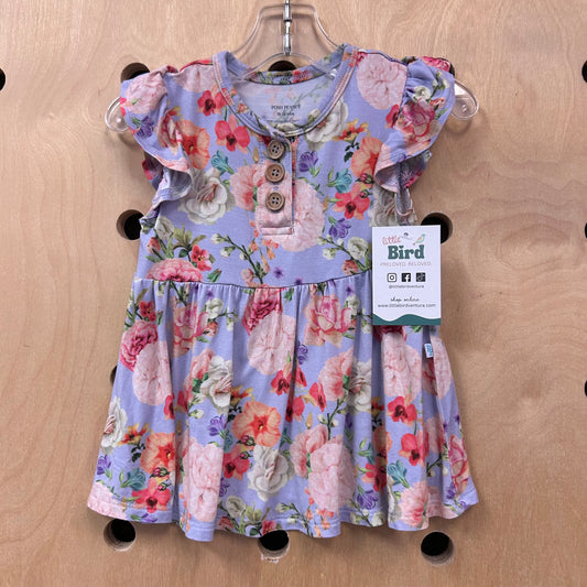 Periwinkle Floral Bamboo Romper