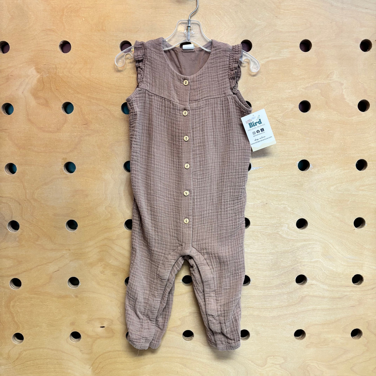 Brown Gauze Romper