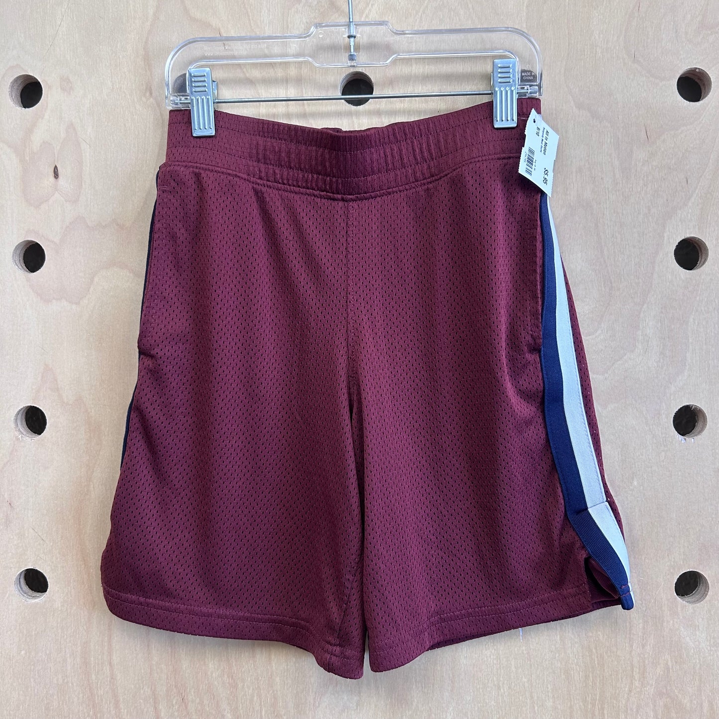 Burgundy Mesh Shorts