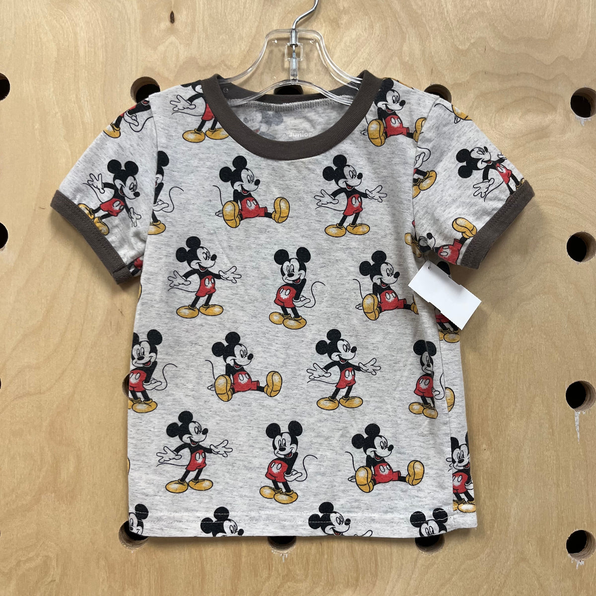 Grey Mickey Ringer Tee