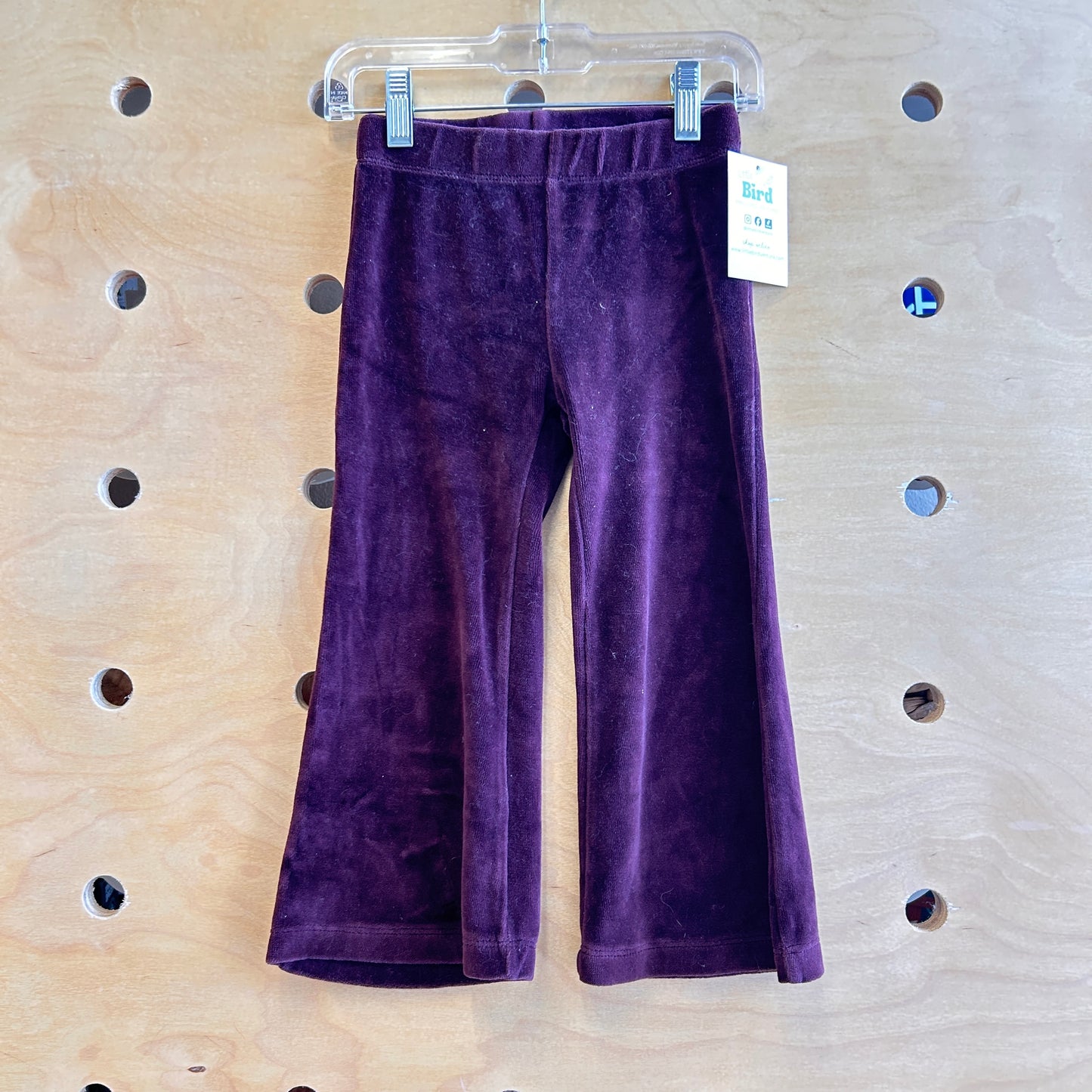 Plum Velour Organic Flare Leggings