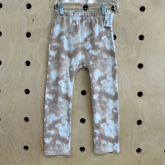 Beige Tie Dye Harem Pants