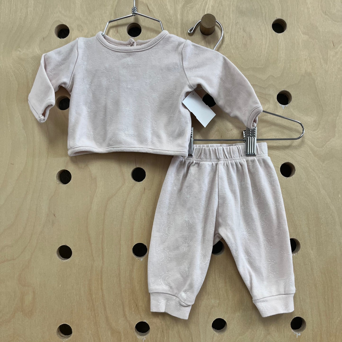 Light Pink Sun & Moon Organic Outfit