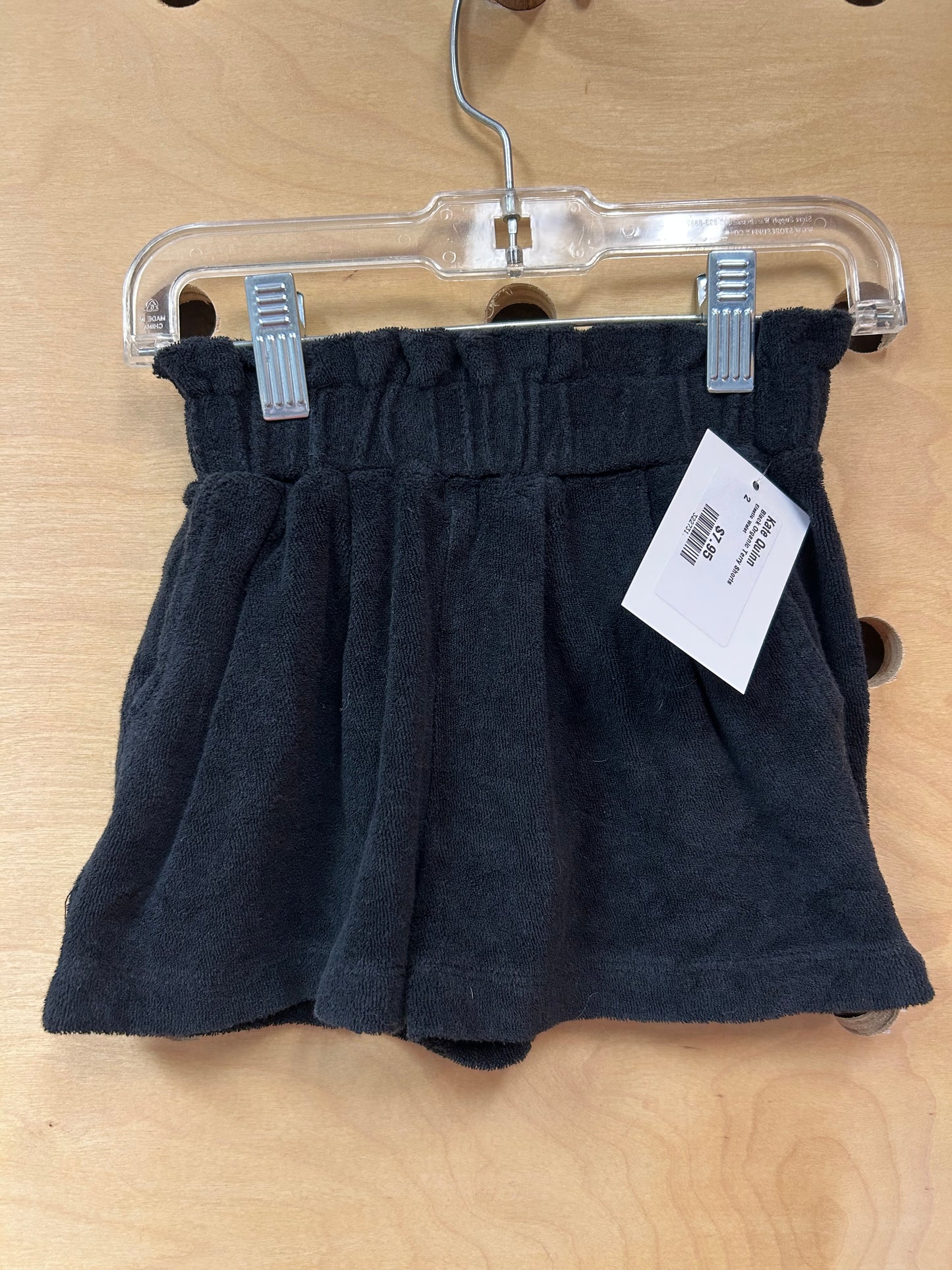 Black Organic Terry Shorts