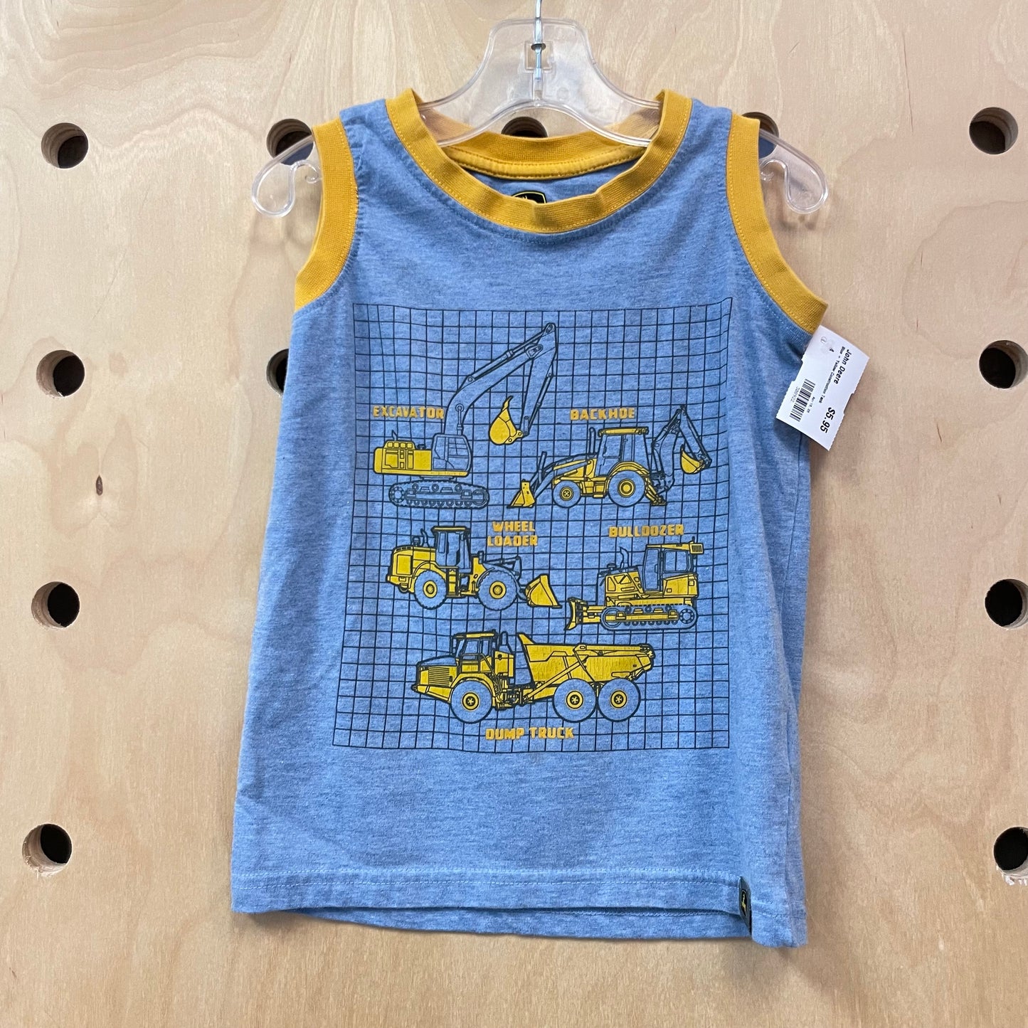 Blue + Yellow Construction Tank