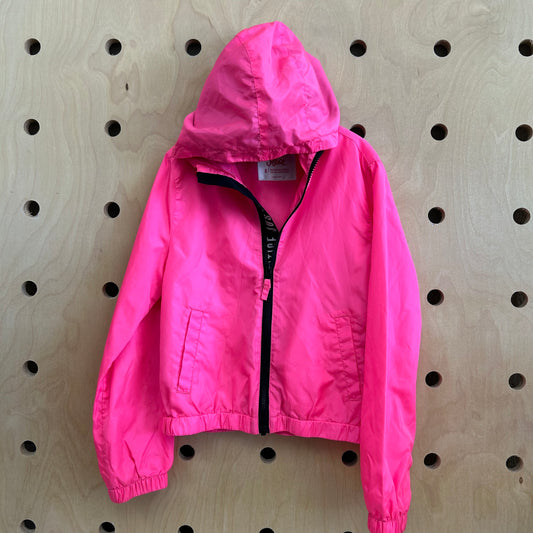 Neon Pink Windbreaker Hoodie